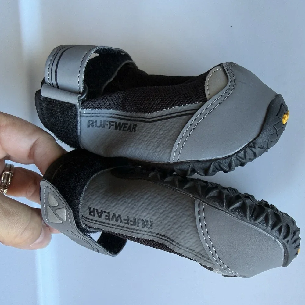 Ruffwear Grip Trex All-terrain Pet Dog Boots 1 Pair Dark Gray Black Mesh 5